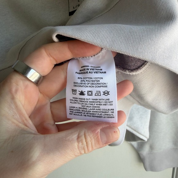 Nike Women's Oversized Fit Crewneck Sweatshirt Light Gray Size L - Picture 6 of 9